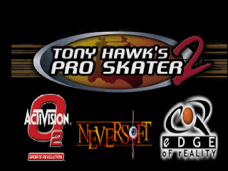 Tony Hawk 2 title screen for Nintendo 64